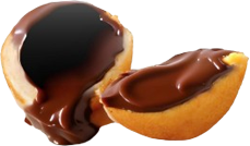 チョコ味の断面